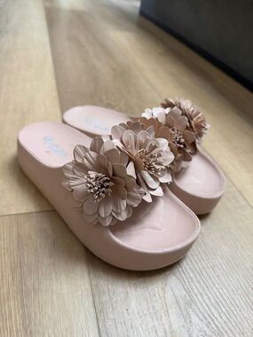 Olivia Miller Happy Hour Pink Platform Sandals Women’s Size 7